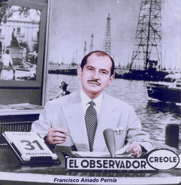Francisco Amado Pernía, El Observador Creole, Radio Caracas Televisión